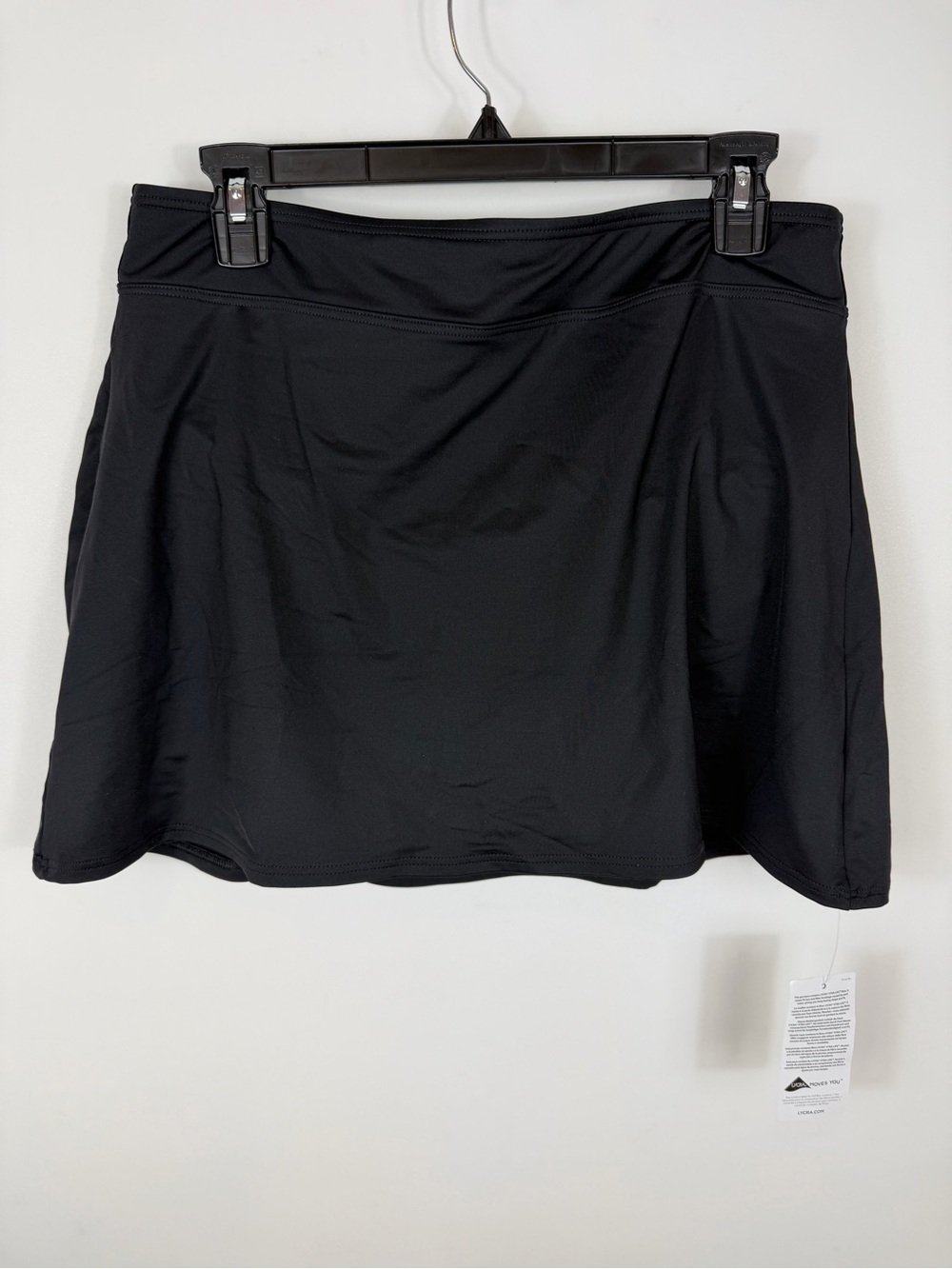 Lands' End Black swim Skirt with Liner size 14
